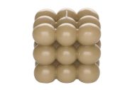 Pöytäkynttilä Kuplakuutio 9,8 cm beige