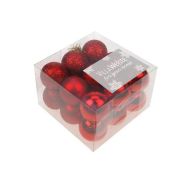 Joulupallo 3 cm 18 kpl/pkt punainen