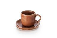 Kahvikuppi ja asetti Svelte 1,2 dl terracotta