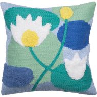 Brodeerattu tyynynpäällinen Lumme 45x45 cm vihreä