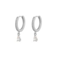 Korvakoru Camille drop ring ear s/clear