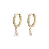 Korvakoru Camille drop ring ear g/clear