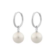 Korvakoru Paola Round Earring s/white