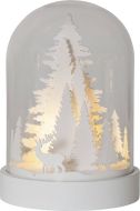 Pöytäkoriste Kupol metsä 17,5 cm valkoinen